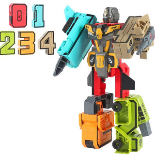 Rô bốt biến hình số biến hình từ 0 đến 9 - Ghép hình robot số 1-4 và 5-9 kích thích sáng tạo cho bé
