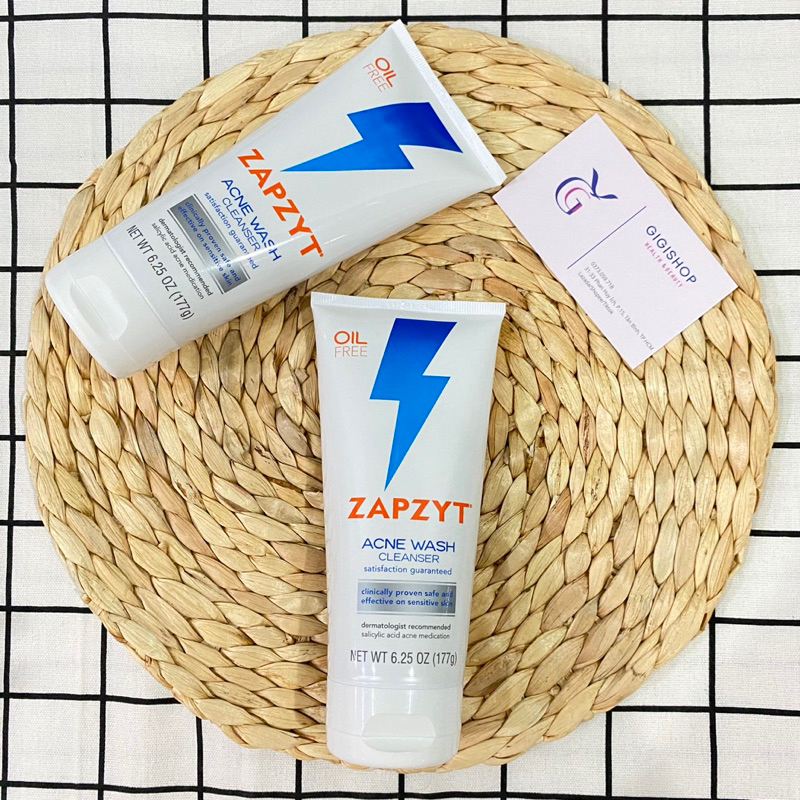 Sữa rửa mặt giảm mụn Zapzyt Acne Wash Cleanser 2% BHA 6.25 oz