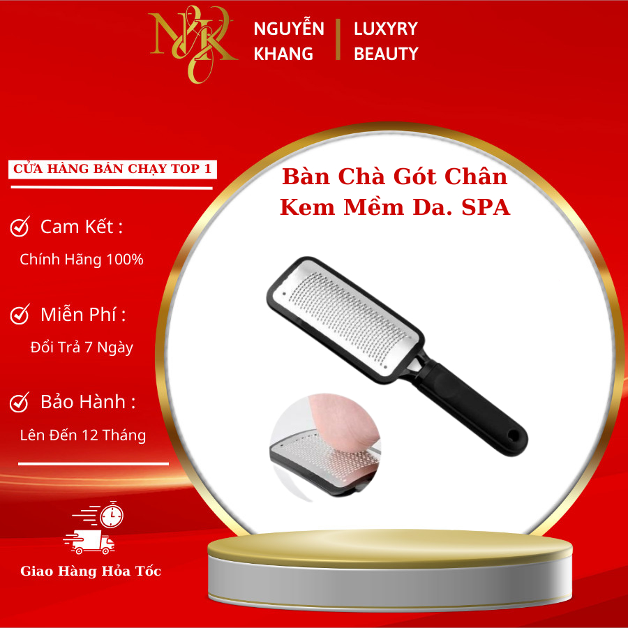 Combo Bàn Trà Gót + Kem Làm Mềm Gót, Hỗ Trợ Làm Móng Nail, Chà Gót Chân.