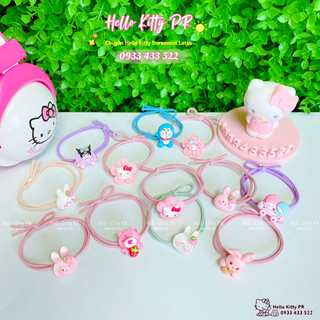 Kẹp tóc mái, dây cột tóc Hello Kitty - Melody - Kuromi - Thỏ hồng