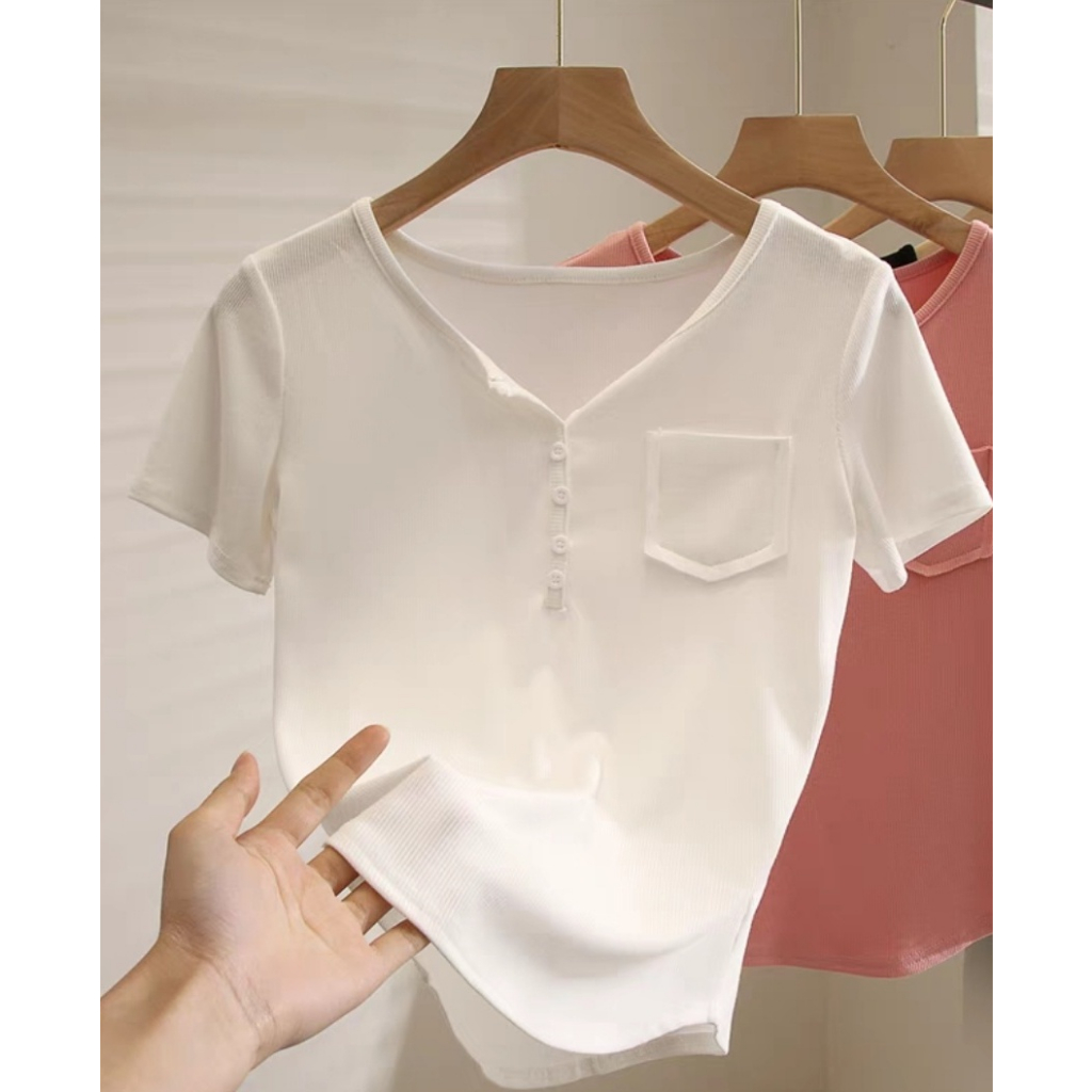 Áo thun tay ngắn, chất thun tăm giá rẻ