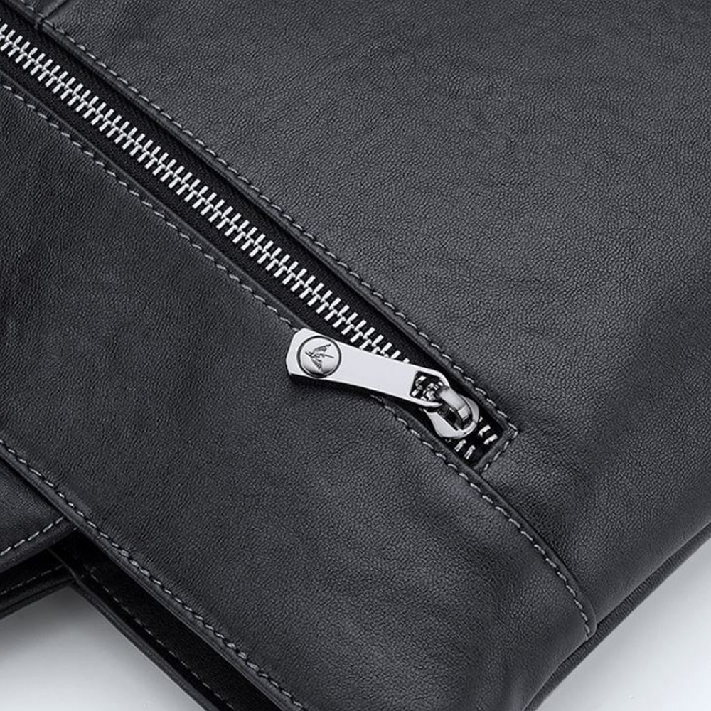 Cặp da nam công sở WilliamPOLO chất liệu da bò nguyên tấm V48