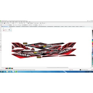 Tem rời sonic 150 đỏ đen mẫu lửa siêu đẹp