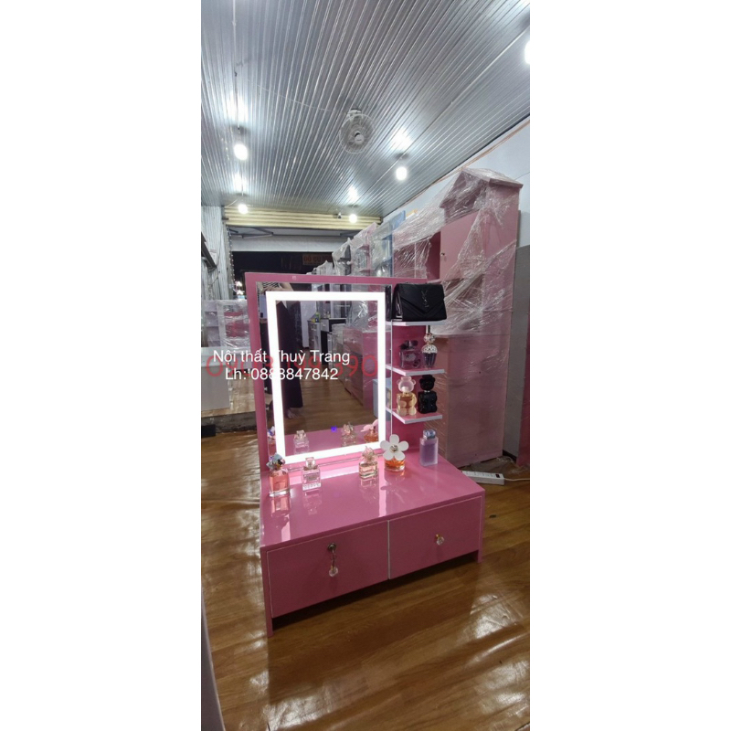 Bàn trang điểm, gường tròn d50, gương vuông 40x60cm, tp hcm-bình dương