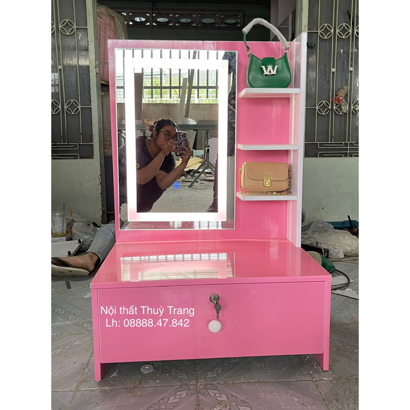 Bàn trang điểm, gường tròn d50, gương vuông 40x60cm, tp hcm-bình dương