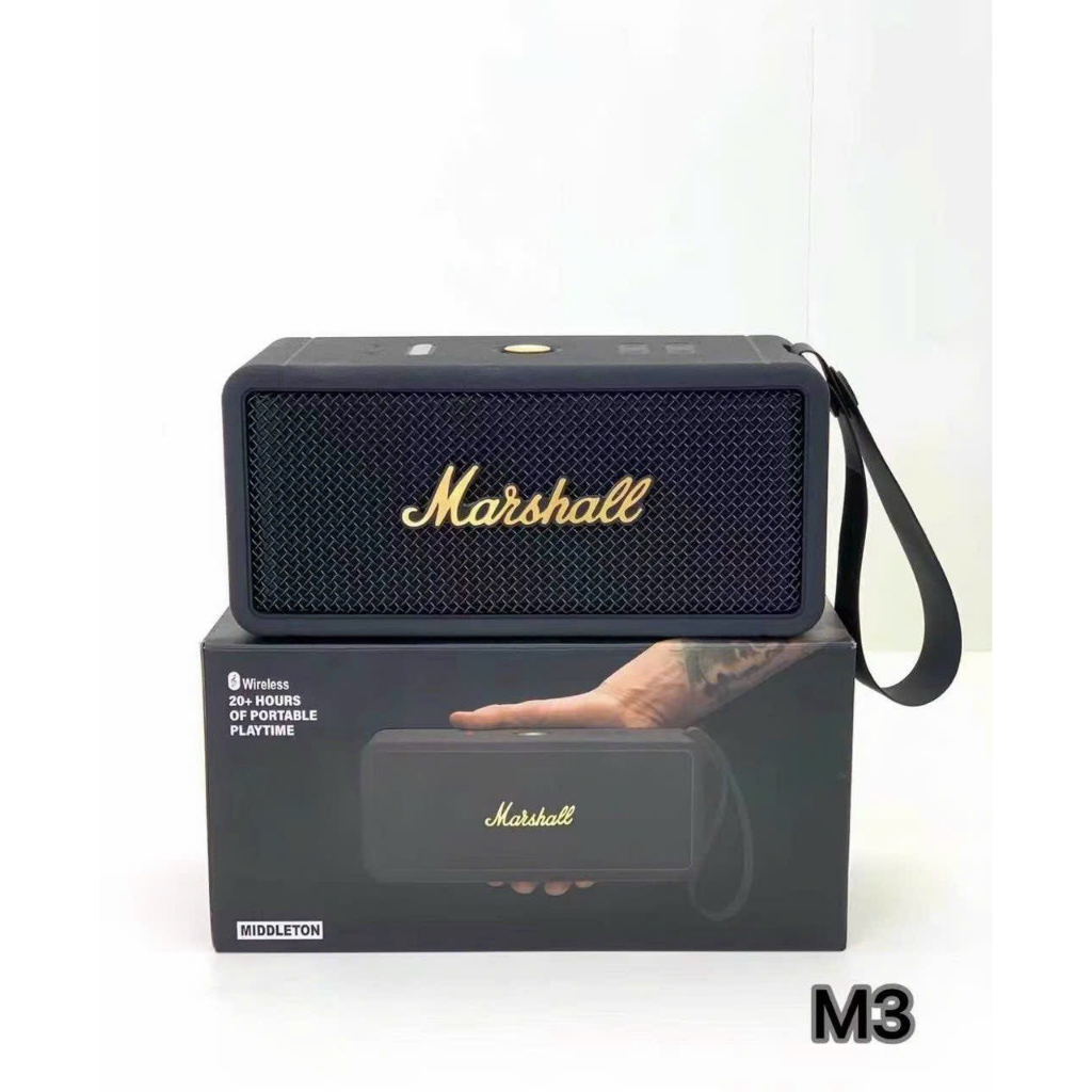 Loa Marshall Middleton M3 20w Pin Sử Dụng 20 giờ, Chống Nước IPX7 , Bảo Hành 12 Tháng