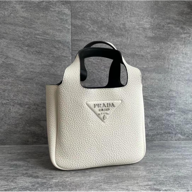 Túi Xách Prada Picotin Trắng Đen Size 18  -  By Anh Dinh Phuong