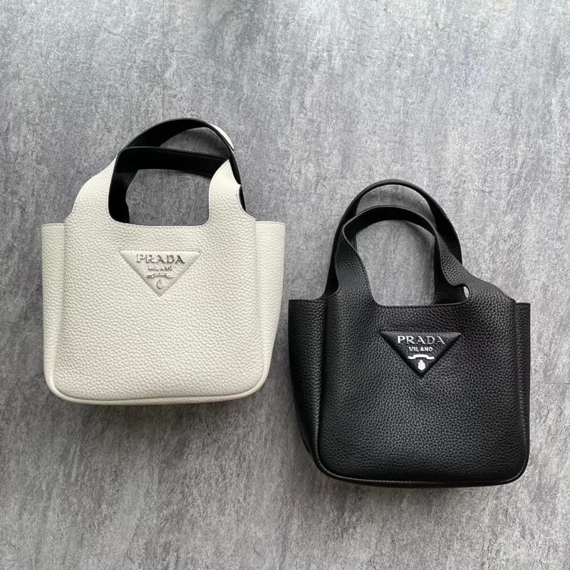 Túi Xách Prada Picotin Trắng Đen Size 18  -  By Anh Dinh Phuong