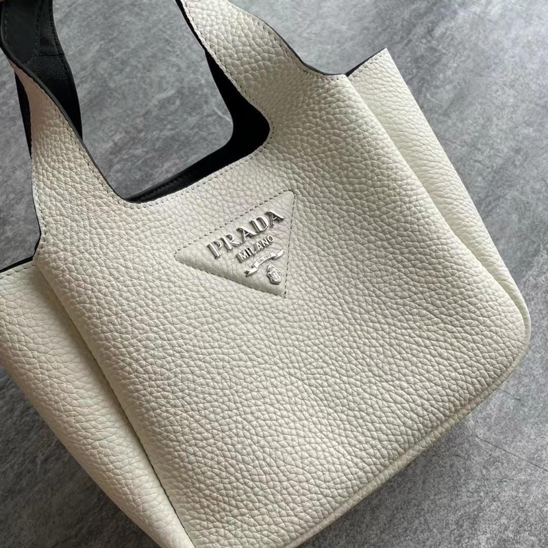 Túi Xách Prada Picotin Trắng Đen Size 18  -  By Anh Dinh Phuong