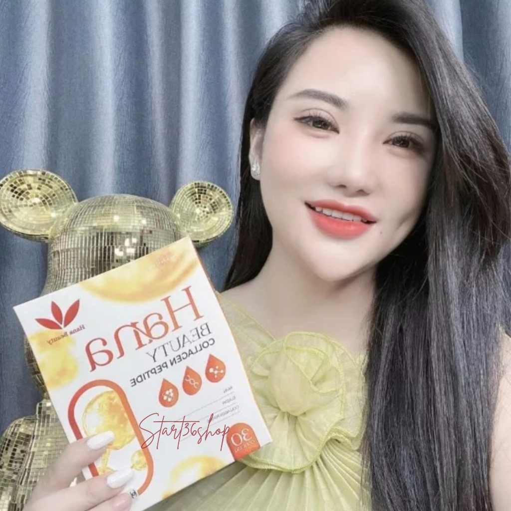Collagen Hana Beauty peptide, Collagen uống, giúp trắng da, mờ thâm nám, nâng cơ trẻ hóa da, làn da căng bóng hộp 30 gói