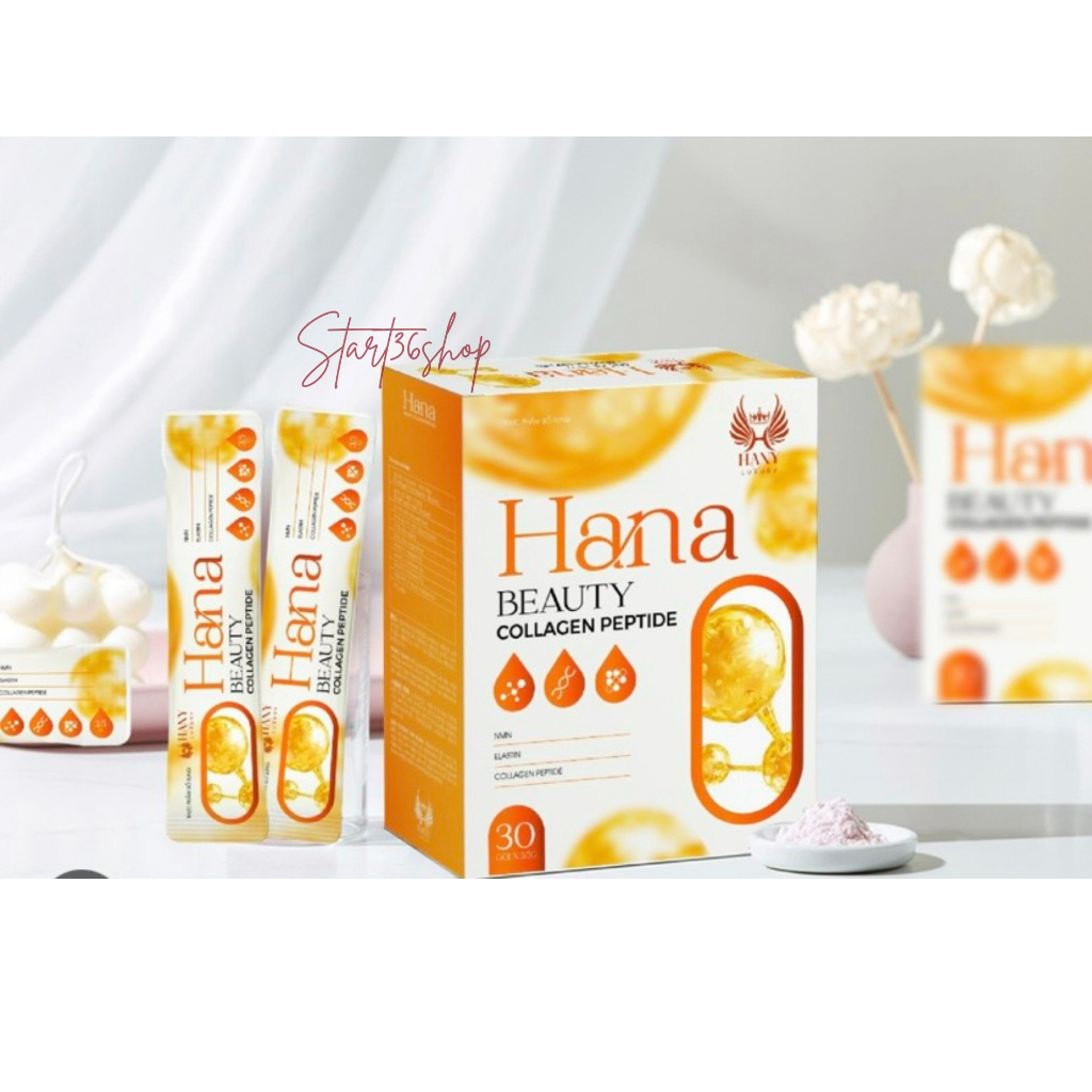 Collagen Hana Beauty peptide, Collagen uống, giúp trắng da, mờ thâm nám, nâng cơ trẻ hóa da, làn da căng bóng hộp 30 gói