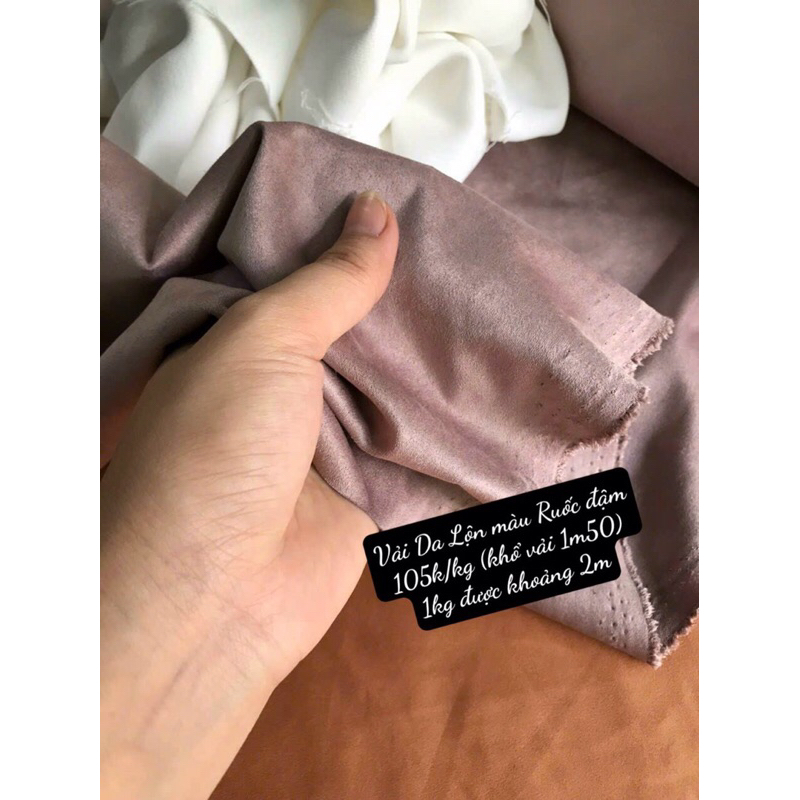 Vải Da Lộn - nhiều  màu