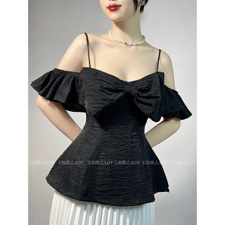 Áo peplum nơ to trễ vai ❤️