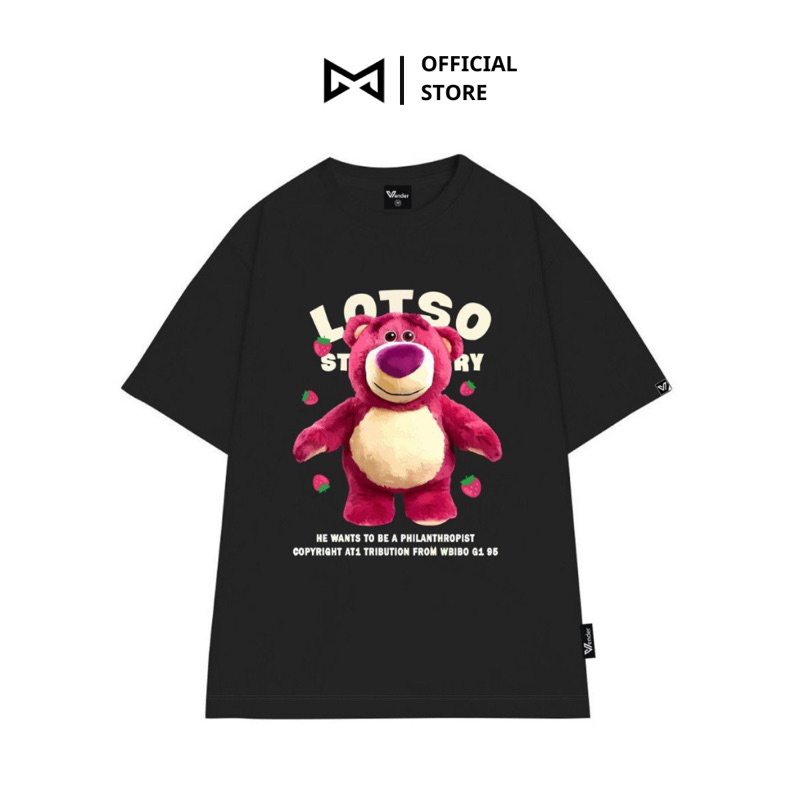 Áo Thun In Gấu Dâu Lotso Unisex Tay Lỡ Form Rộng, Áo Phông Gấu Dâu Chất Cotton Nam Nữ Giá Rẻ Cho Học Sinh Áo Lớp Gtm