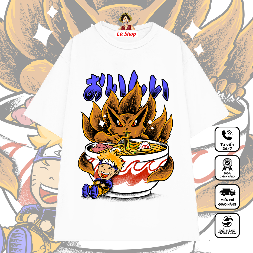 Áo thun Naruto ngộ nghĩnh đáng yêu, hình in độc đáo, chất lượng, áo phông Anime co giãn 4 chiều NR2
