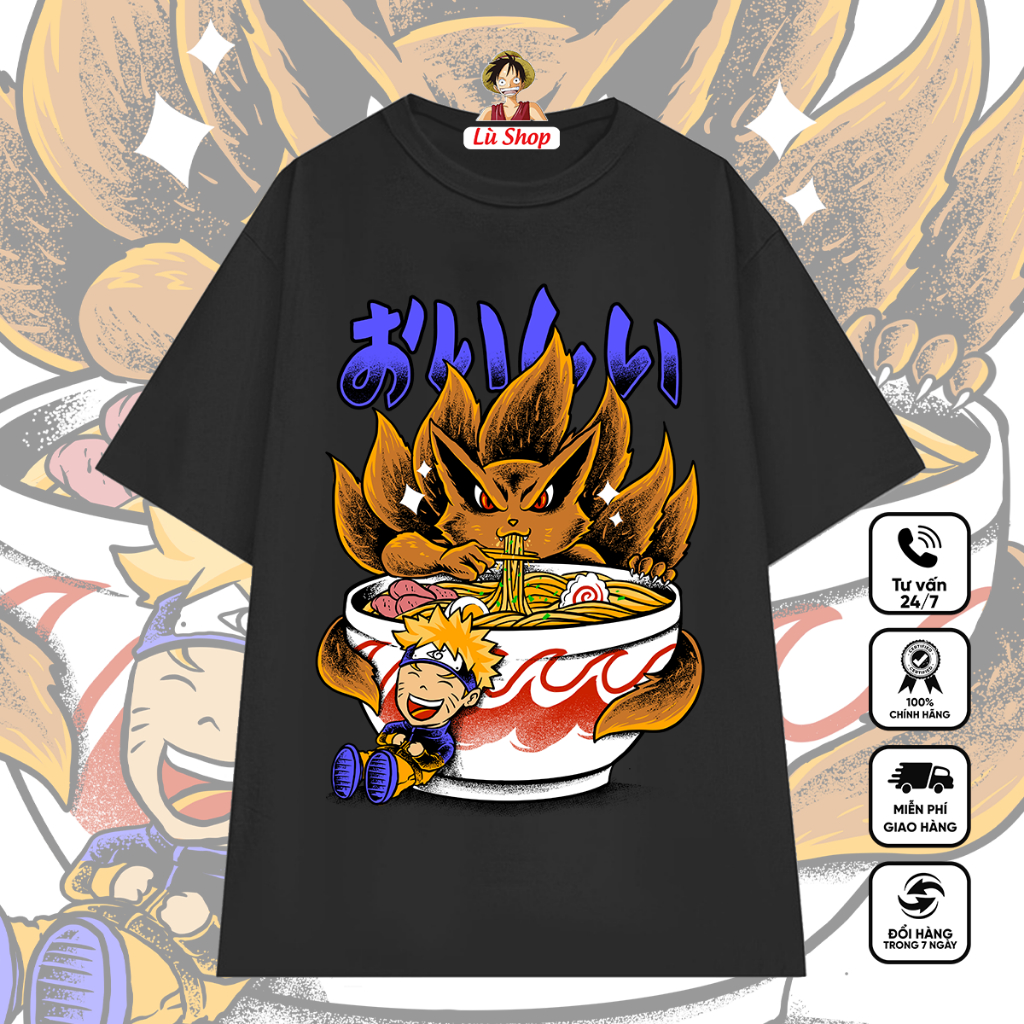 Áo thun Naruto ngộ nghĩnh đáng yêu, hình in độc đáo, chất lượng, áo phông Anime co giãn 4 chiều NR2