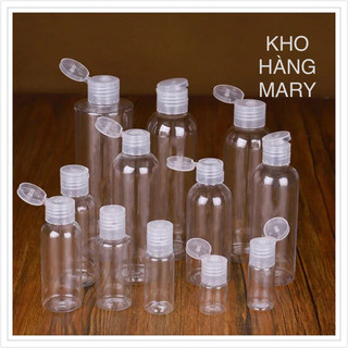 Chai nhựa nắp bật trong / trắng / đen - chai 10ml / 20ml / 30ml / 50ml / 70ml / 100ml chiết mỹ phẩm