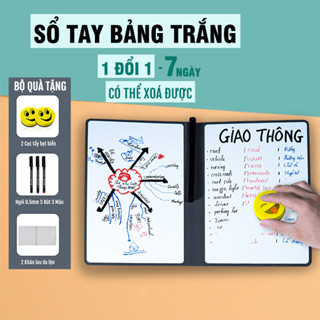 Bảng viết sổ cầm tay A5 gọn nhẹ đa năng bìa Da sang trọng, sổ vẽ phác thảo, sổ ghi chú, bảng nháp