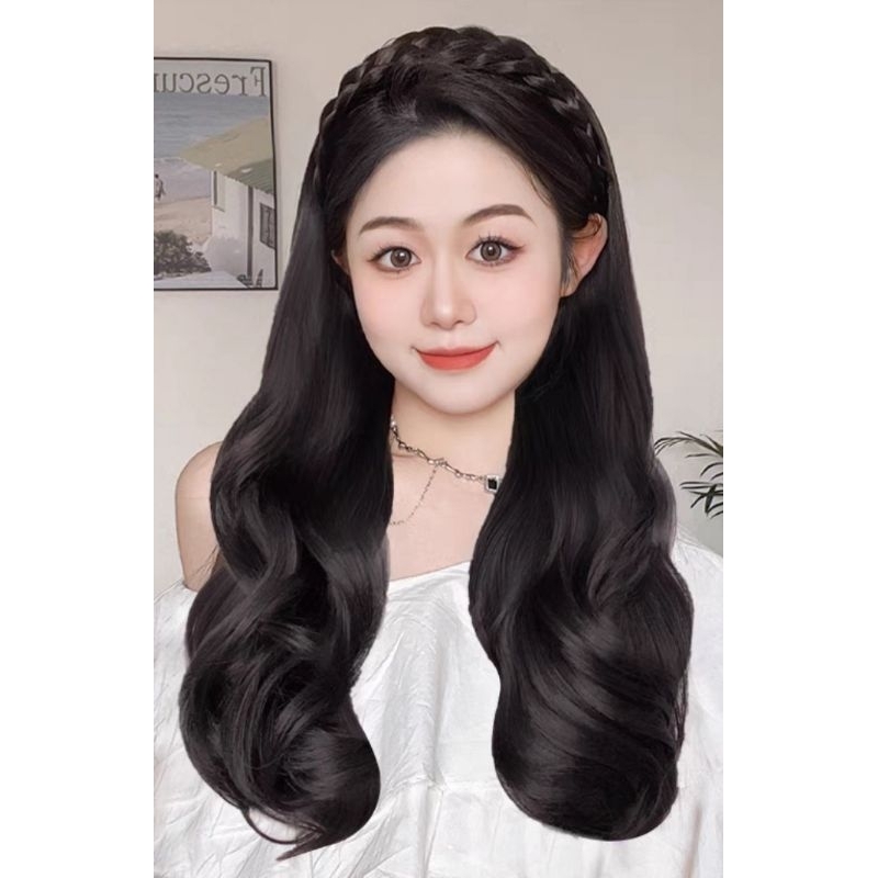 Tóc Giả Cài Băng Đô Xoăn Xù Thẳng Tết Bính Tơ Cao Cấp New