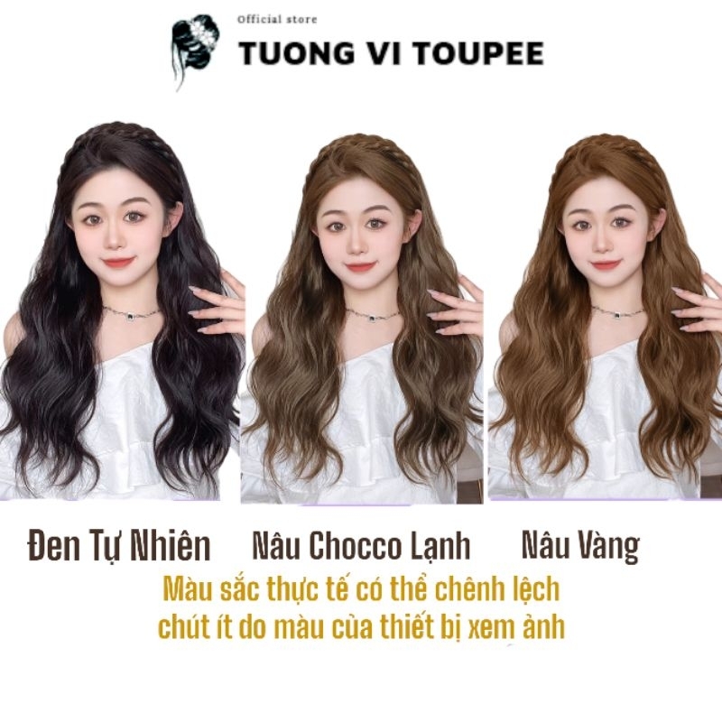 Tóc Giả Cài Băng Đô Xoăn Xù Thẳng Tết Bính Tơ Cao Cấp New
