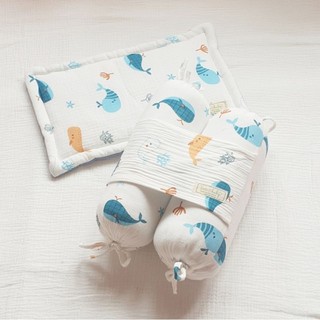 Gối chặn xô Muslin cao cấp Bebobaby cho bé - vải xô muslin mềm mịn và thân thiện với da bé