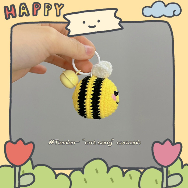 Móc Khoá Len Bé Ong