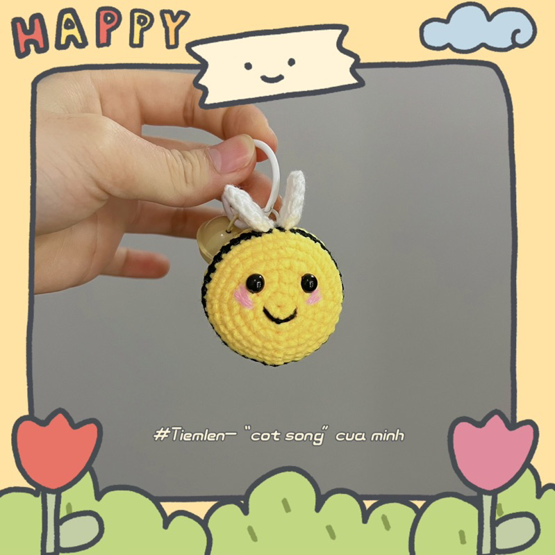 Móc Khoá Len Bé Ong