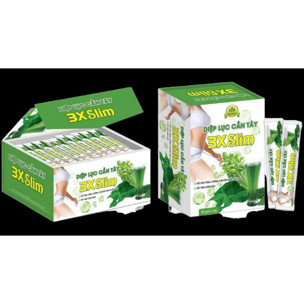 DIỆP LỤC CẦN TÂY 3X SLIM GIẢM CÂN, ĐẸP DA