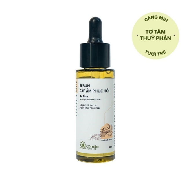 Serum Cấp Ẩm Tái Tạo Da Thu Nhỏ Lỗ Chân Lông Ngăn Ngừa Nếp Nhăn Cho Da Tơ Tằm Cỏ Mềm 30ml
