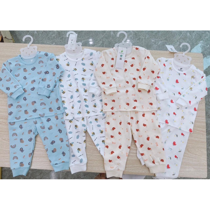 Bộ cài vai dài tay cotton bé trai / bé gái Lullaby NH220V