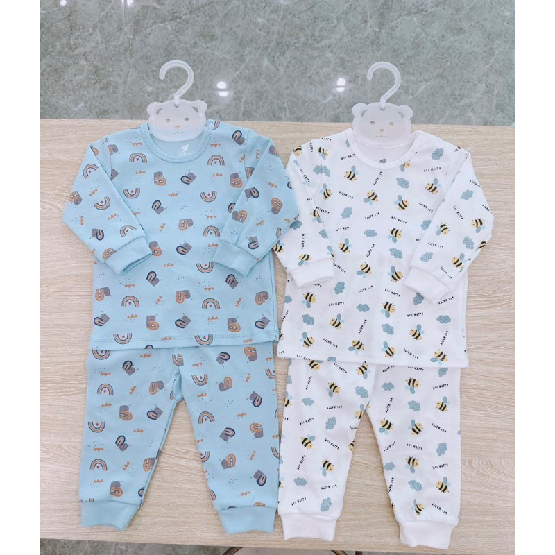 Bộ cài vai dài tay cotton bé trai / bé gái Lullaby NH220V (Sz 12M-5Y)