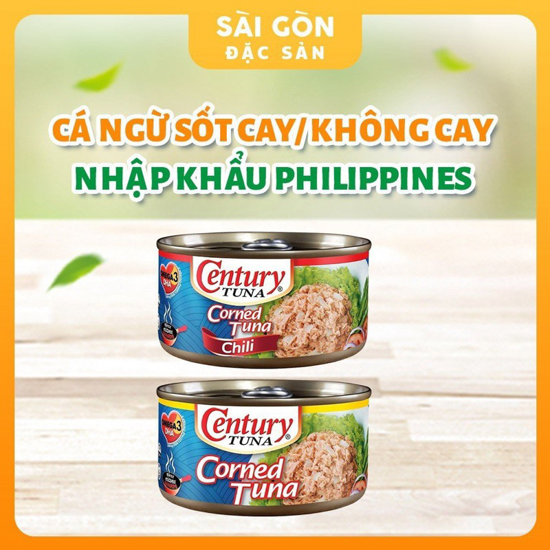 Cá Ngừ Ngâm Sốt Cay và Cá Ngừ Ngâm Sốt Không Cay nhập khẩu Philippines 180g Sài Gòn Đặc Sản