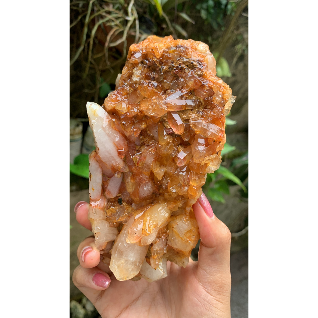 Ổ stone tự nhiên thạch anh vàng cam tự nhiên sưu tầm 8