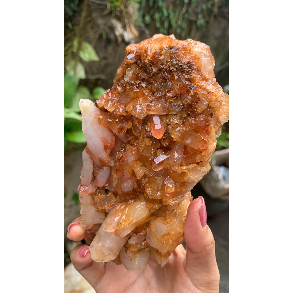 Ổ stone tự nhiên thạch anh vàng cam tự nhiên sưu tầm 8