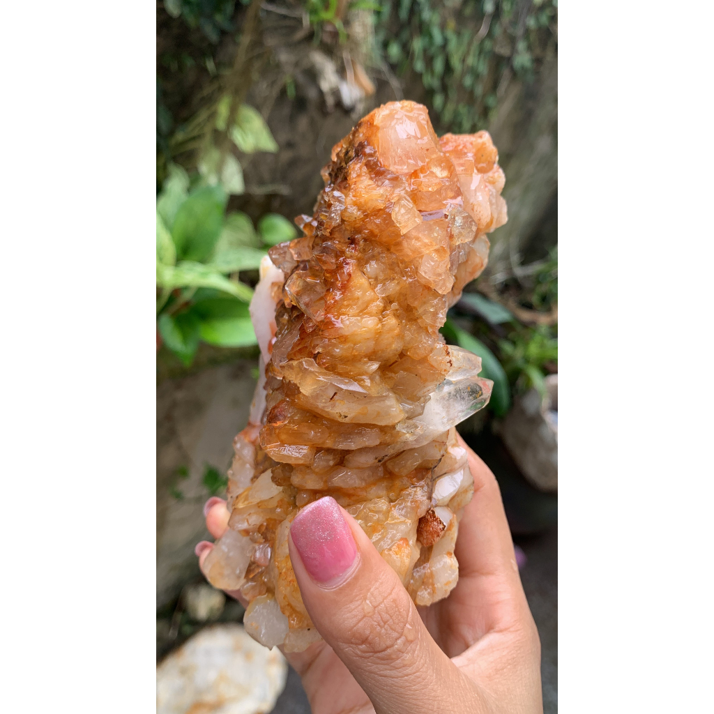 Ổ stone tự nhiên thạch anh vàng cam tự nhiên sưu tầm 8