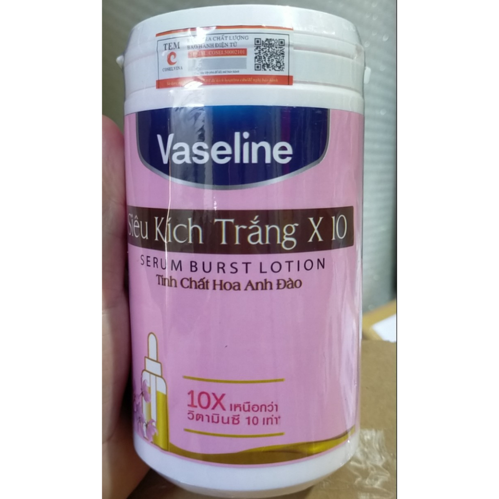 Hủ 500gr - Siêu kích trắng vaseline x10 thái lan hàng chuẩn xịn