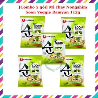 [Combo 5 gói] Mì chay Nongshim Soon Veggie Ramyun 112g