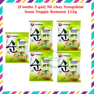 [Combo 5 gói] Mì chay Nongshim Soon Veggie Ramyun 112g/gói
