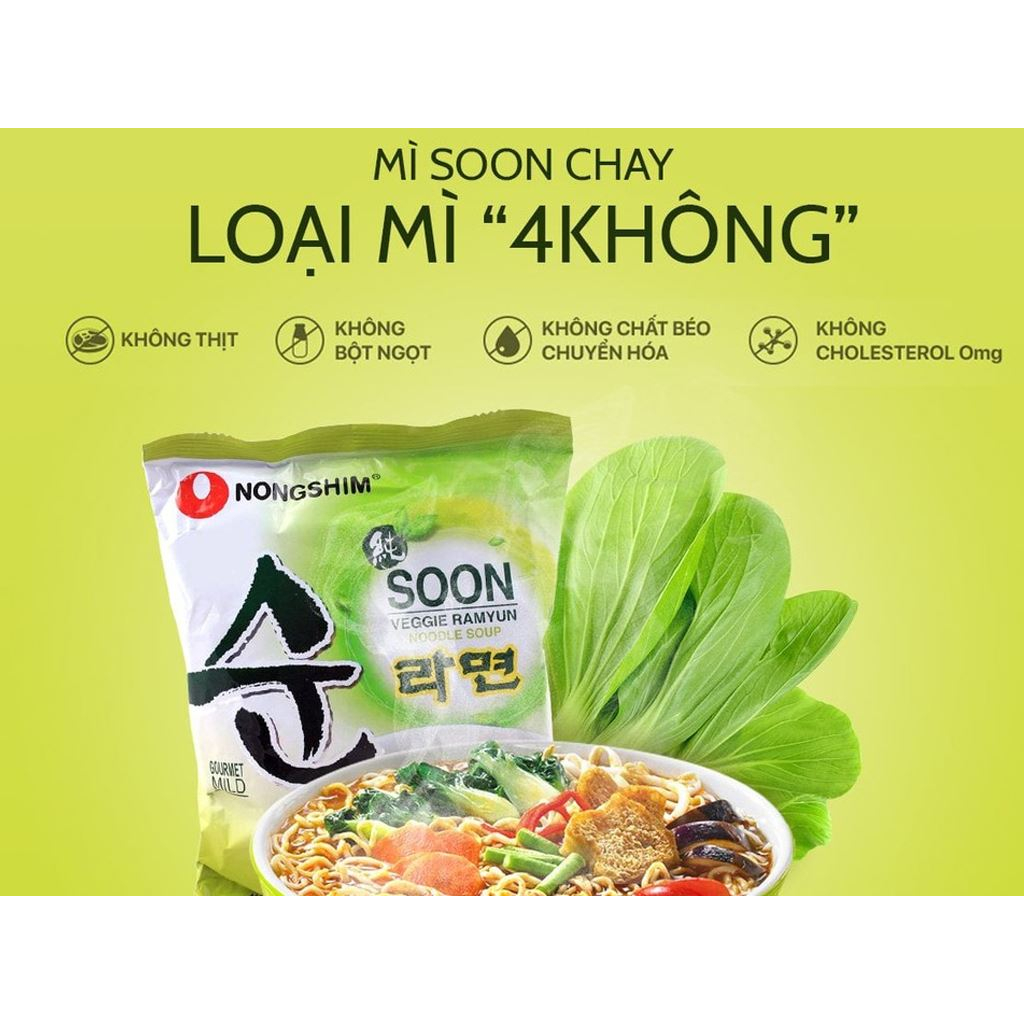 Mì chay Nongshim Soon Veggie Ramyun 112g