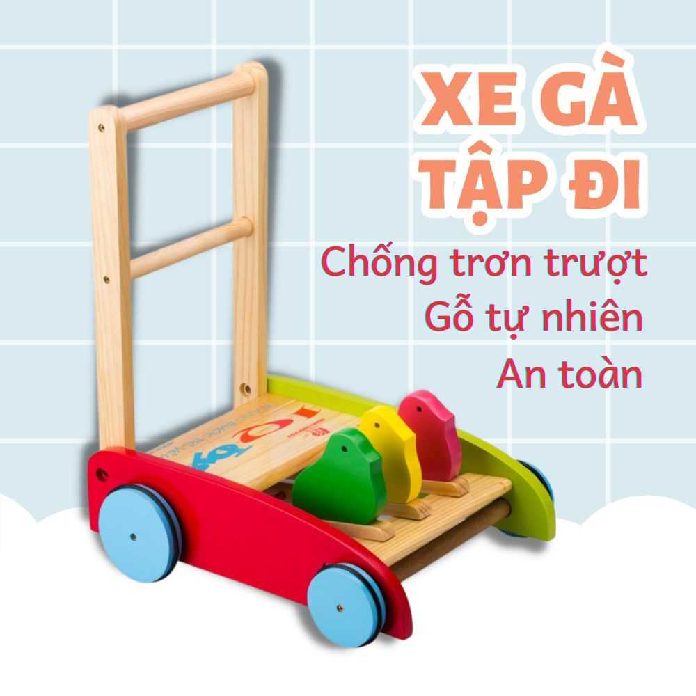 Xe gà tập đi cho bé yêu ,xe tập đi cho bé,xe tập bằng gỗ,Xe Gà , Xe Gỗ Tập Đi 3 Con Gà,xe tập đi,...thiêt kế đẹp mắt,..