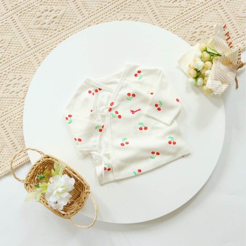 Bunnybaby - Áo sơ sinh cột dây cao cấp Bunny chất cotton đẹp cho bé 3-6kg