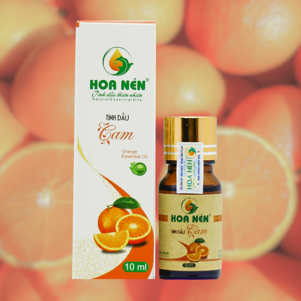 Tinh dầu Cam nguyên chất - Hoa Nén - Hương thơm ngọt, kh.ử mùi, giảm ẩm mốc, đuổi muỗi - 10ml