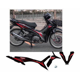 Tem chế wave rsx đỏ đen