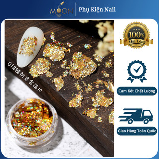 Set Giấy Nhún Nail, Giấy Nhún Vàng Bạc Trang Trí Móng ⭐️Moon.Phukiennail.