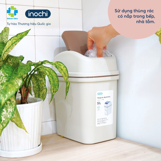 Thùng rác nắp lật hiro 5l - 10l - 15l có lõi inochi