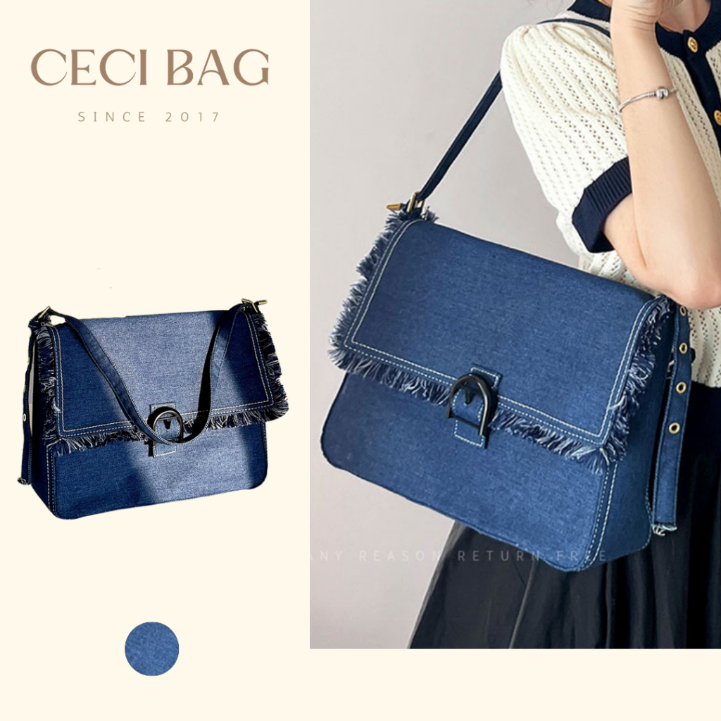 Túi kẹp nách denim túi xách nữ thời trang 023