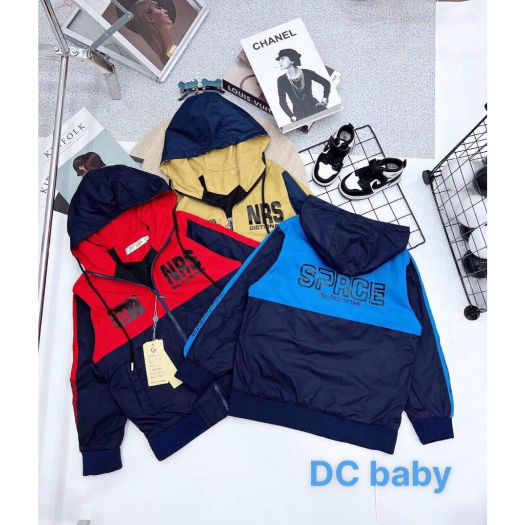 Áo khoác gió 2 lớp cao cấp xịn đẹp cho bé trai 20-40kg