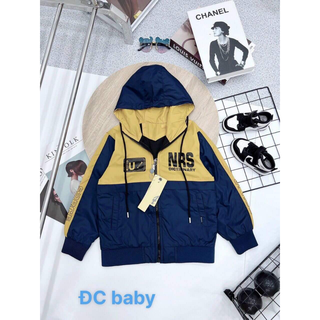 Áo khoác gió 2 lớp cao cấp xịn đẹp cho bé trai 20-40kg