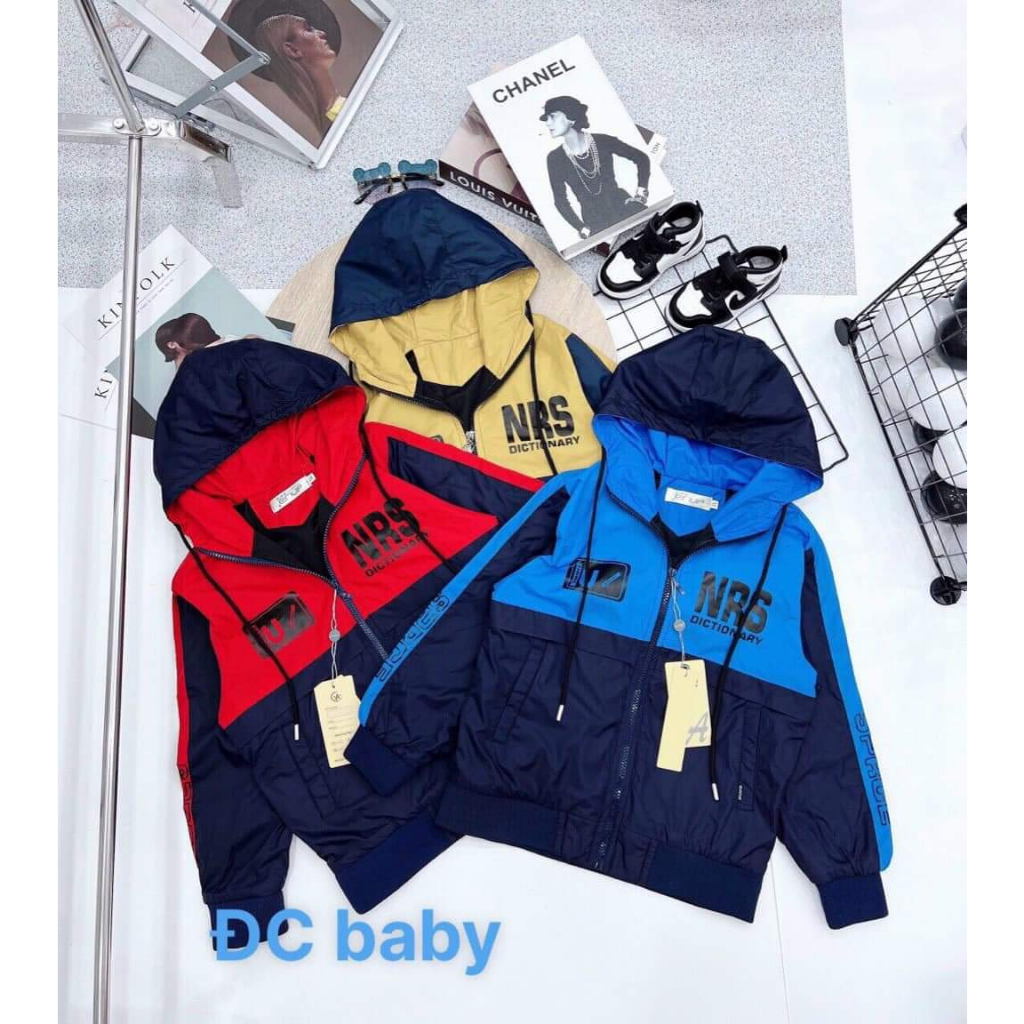 Áo khoác gió 2 lớp cao cấp xịn đẹp cho bé trai 20-40kg