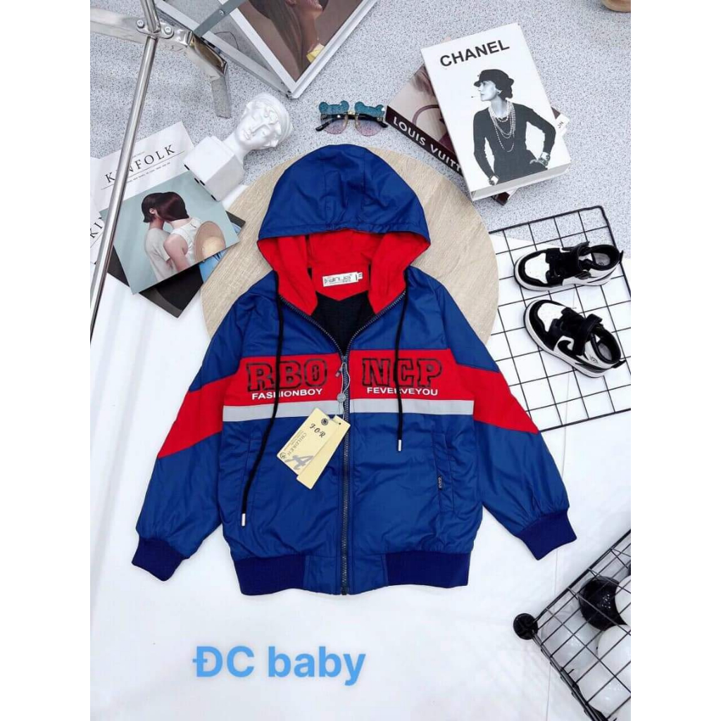 Áo khoác gió 2 lớp cao cấp xịn đẹp cho bé trai 20-40kg